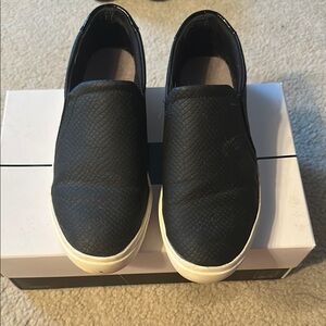 Dolce Vita Black and White Slip-On Sneakers